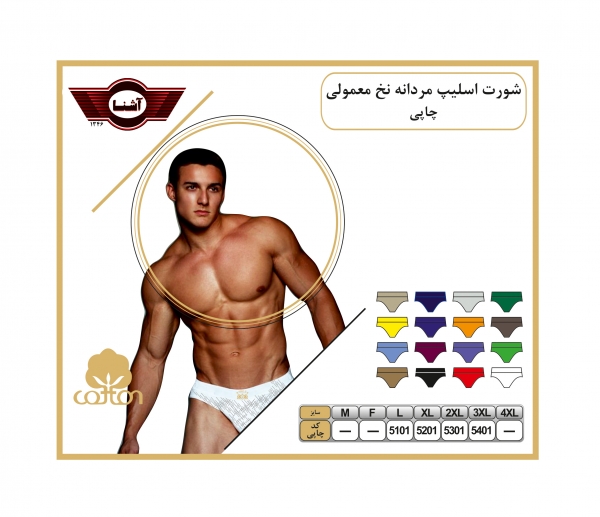 اسلیپ مردانه نخ معمولی چاپی