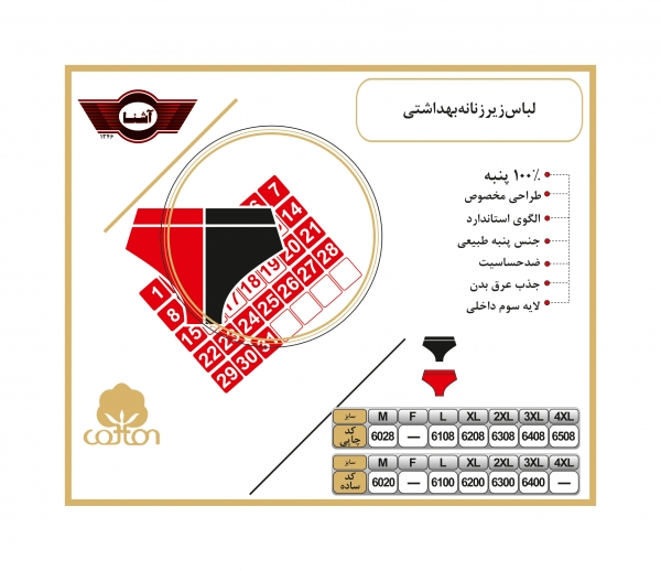 لباس زیر زنانه بهداشتی